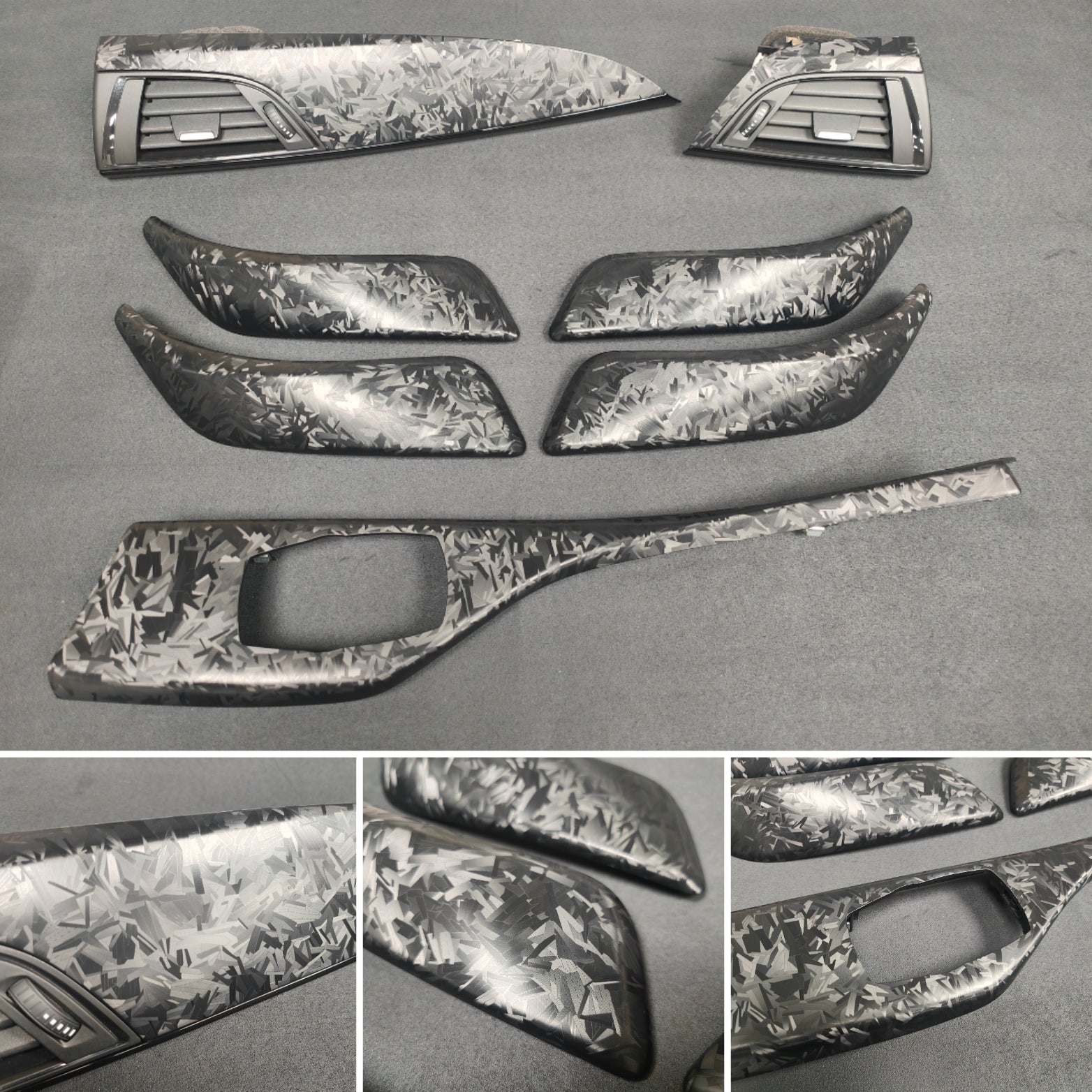 BMW F20 INTERIOR TRIM SET - FORGED CARBON / GLOSS BLACK ACCENT